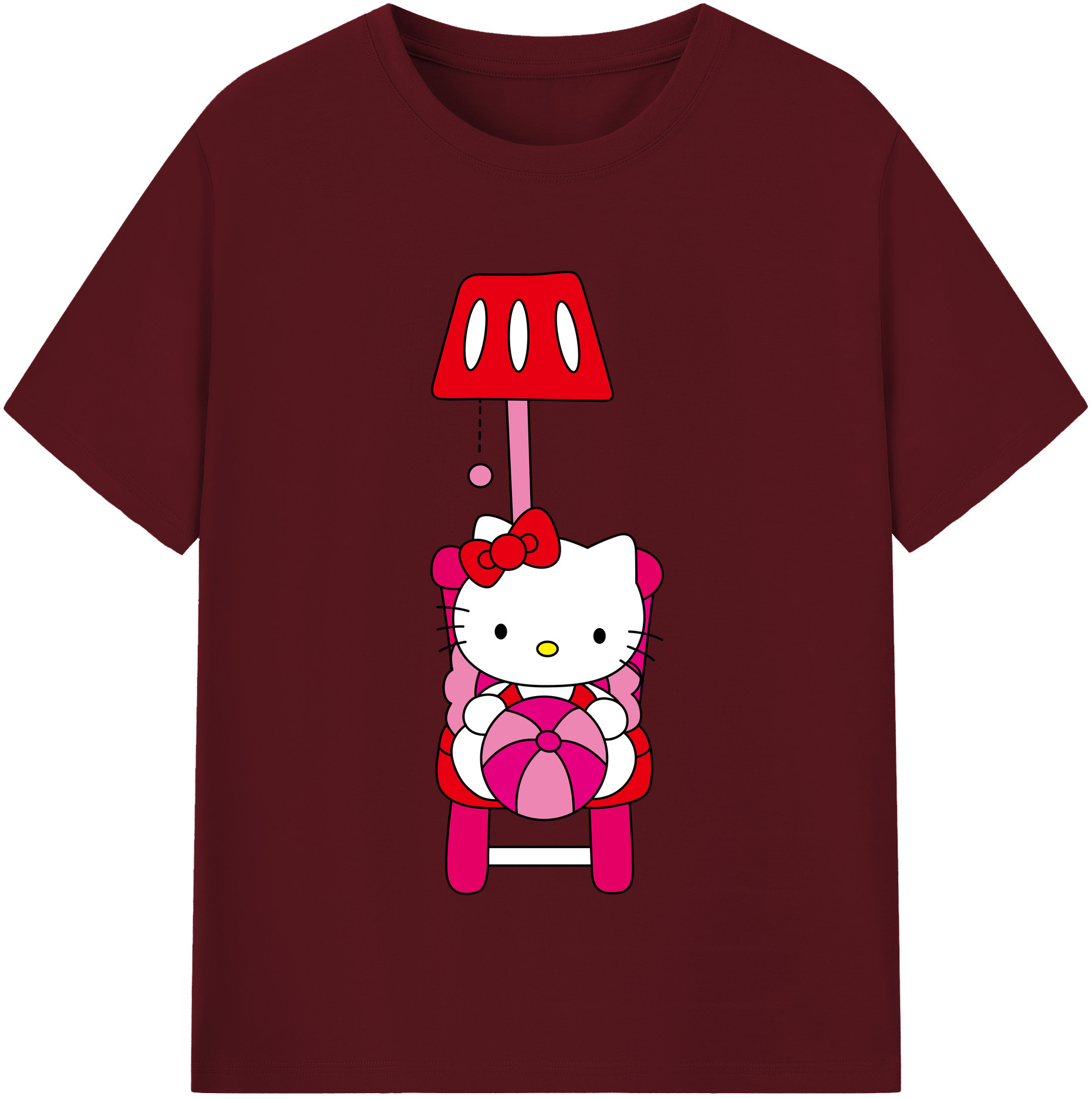 （画像用） Hello Kitty ハローキティ 綿100％半袖Tシャツ（フロントプリント）